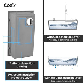 30x22 Cozy Multifunctional Drop-in Sink Pull-down&Waterfall Faucet&Cutting Board