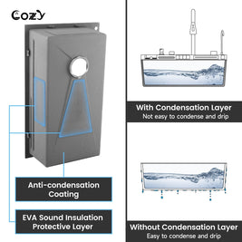 Cozy 29.5x17.7 Multifunctional Workstation Overmount Kitchen Sink Faucet Combo