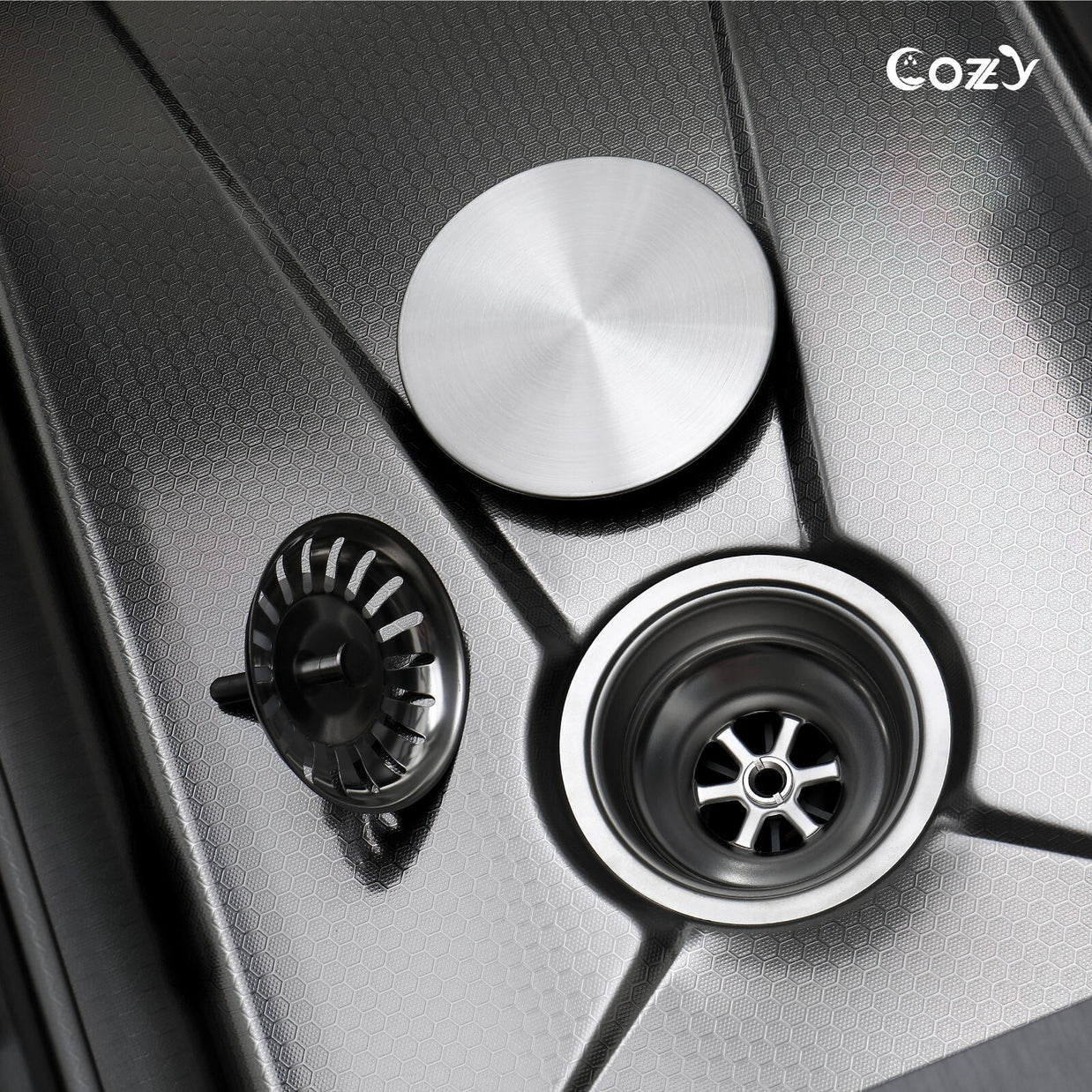 Cozy 29.5x17.7 Multifunctional Workstation Overmount Kitchen Sink Faucet Combo