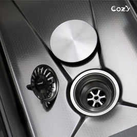 Cozy 29.5x17.7 Multifunctional Workstation Overmount Kitchen Sink Faucet Combo