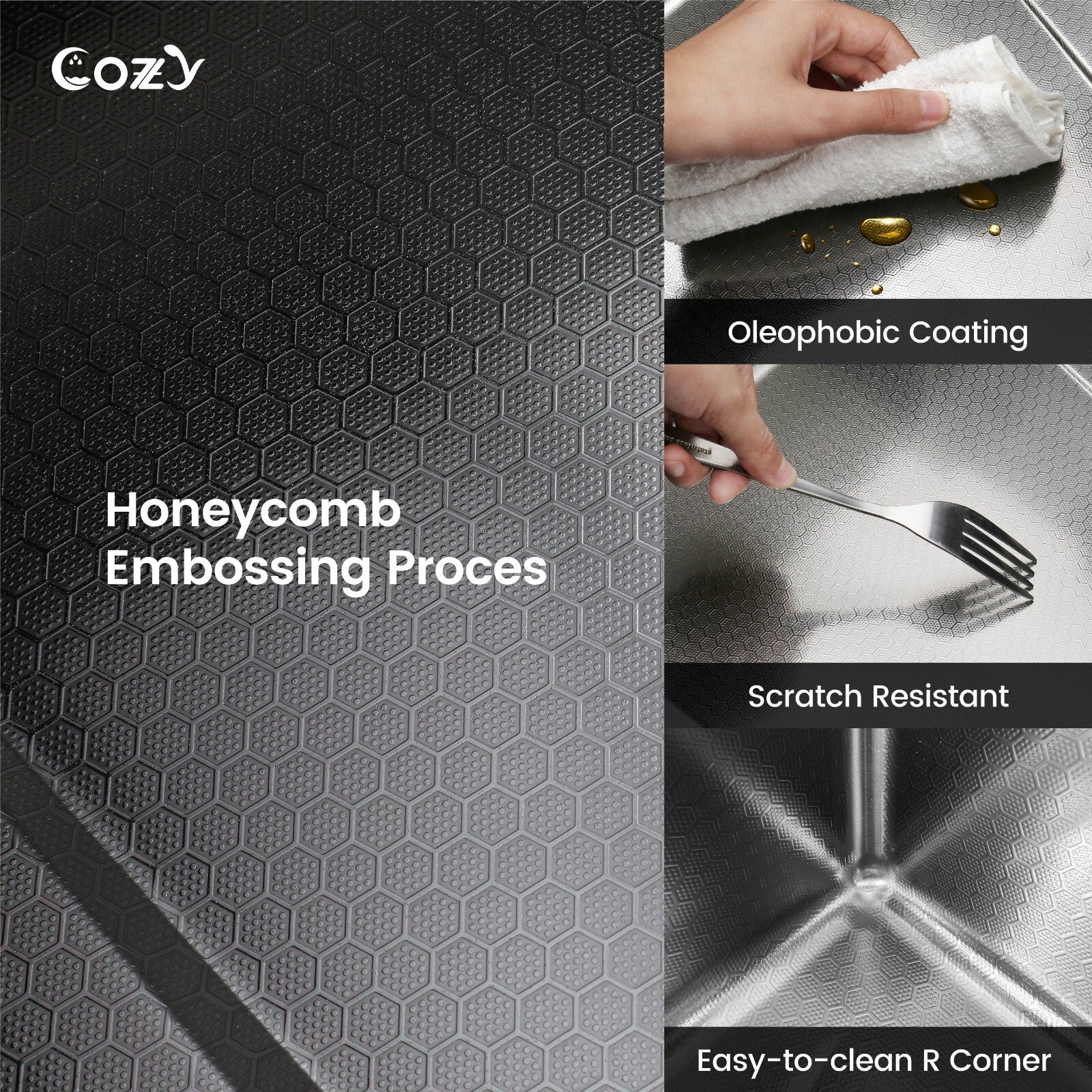 30x22 Cozy Multifunctional Drop-in Sink Pull-down&Waterfall Faucet&Cutting Board