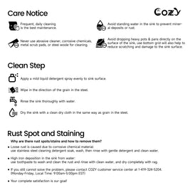 Cozy 29.5x17.7 Multifunctional Workstation Overmount Kitchen Sink Faucet Combo